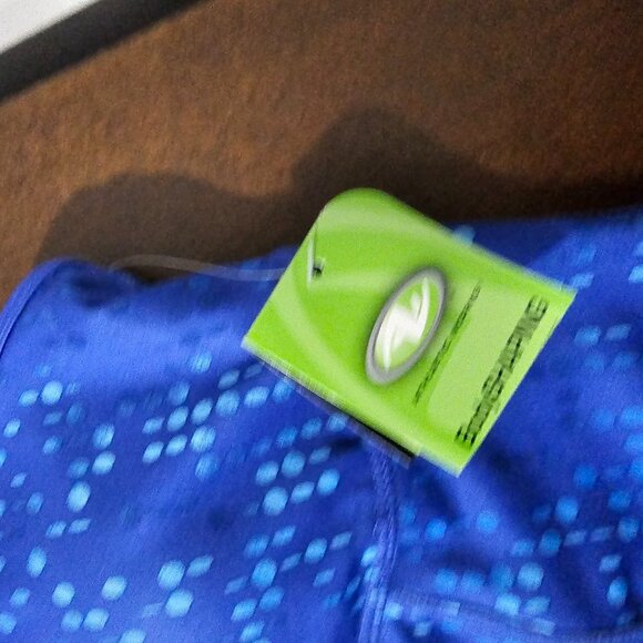 Athletic works Body shaping exercise cloth blue in color with shinny blue dot - Picture 2 of 4